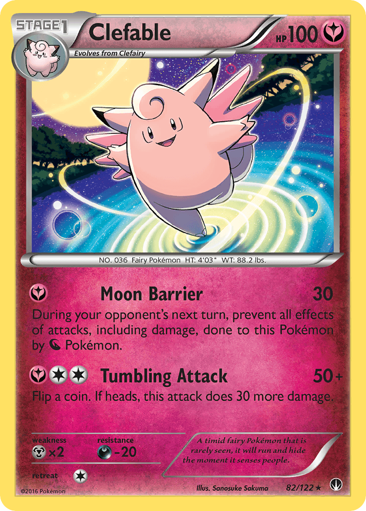Clefable — XY - BREAKpoint Pokémon TCG card by Sanosuke Sakuma