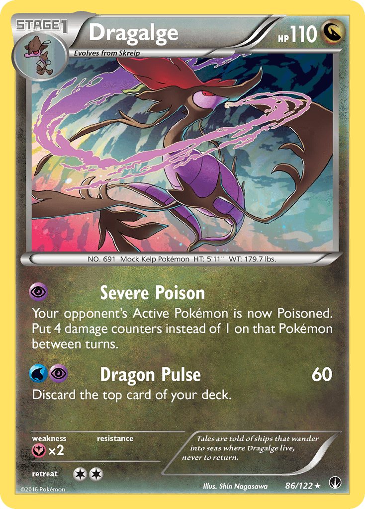 Dragalge — XY - BREAKpoint Pokémon TCG card by Shin Nagasawa
