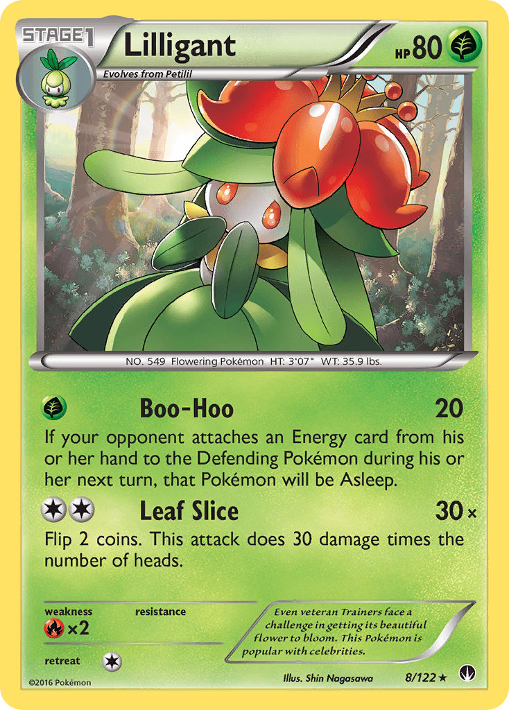 Lilligant — XY - BREAKpoint Pokémon TCG card by Shin Nagasawa