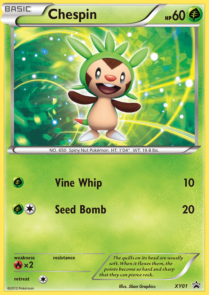 Chespin — First Partner Pack Pokémon TCG card by 5ban Graphics