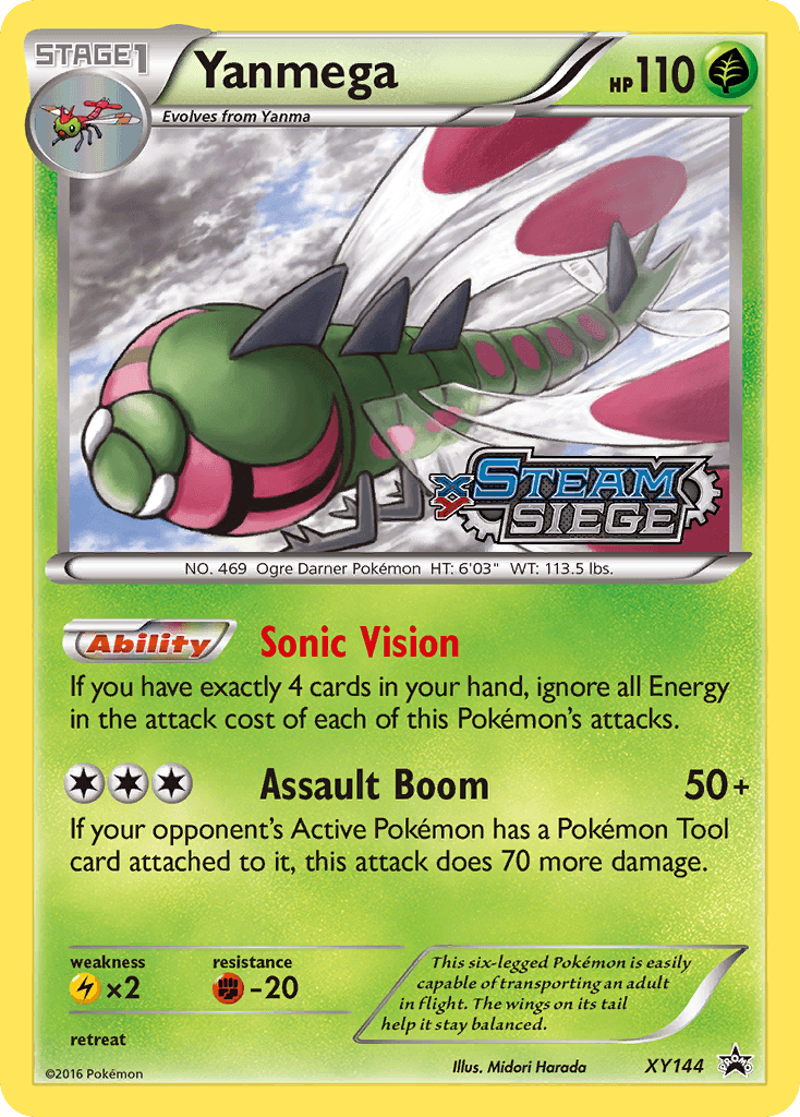 Yanmega (XY Steam Siege Prerelease) — XY Promos Pokémon TCG card by Hasuno Hasuno
