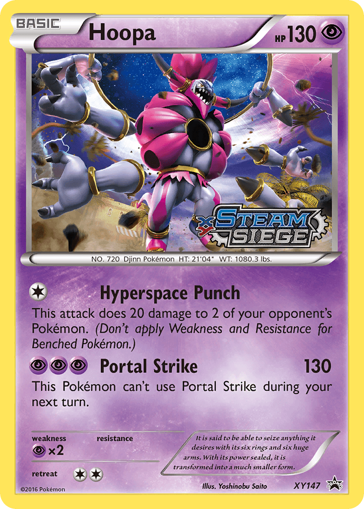 Hoopa (XY Steam Siege Prerelease) — XY Promos Pokémon TCG card by Yoshinobu Saito