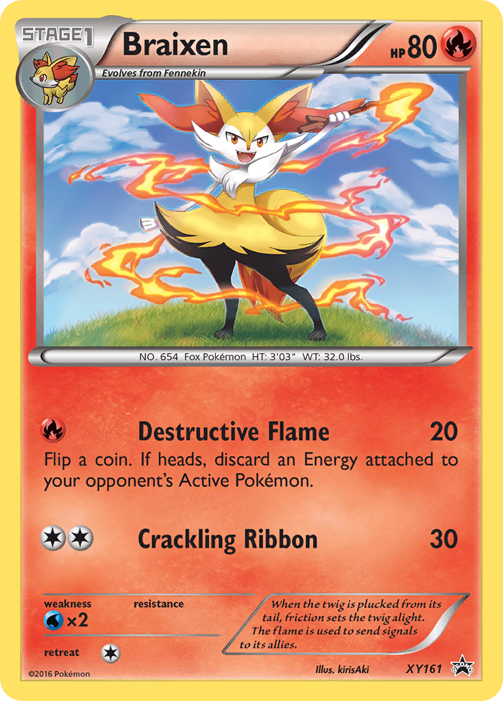 Braixen — XY Black Star Promos Pokémon TCG card by kirisAki