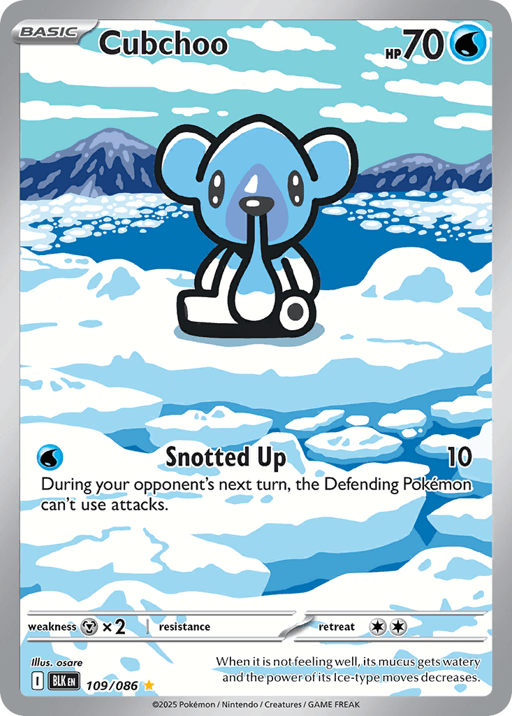 Cubchoo - 109/086 — SV: Black Bolt Pokémon TCG card by osare