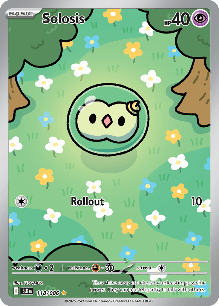 Solosis - 118/086 — SV: Black Bolt Pokémon TCG card by USGMEN