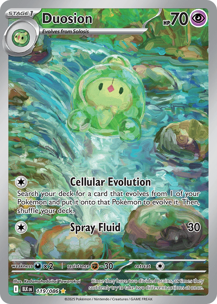 Duosion - 119/086 — SV: Black Bolt Pokémon TCG card by Kedamahadaitai Yawarakai