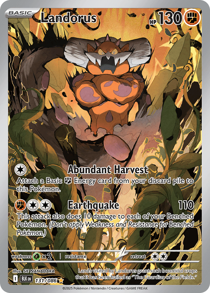 Landorus - 131/086 — SV: Black Bolt Pokémon TCG card by SIE NANAHARA