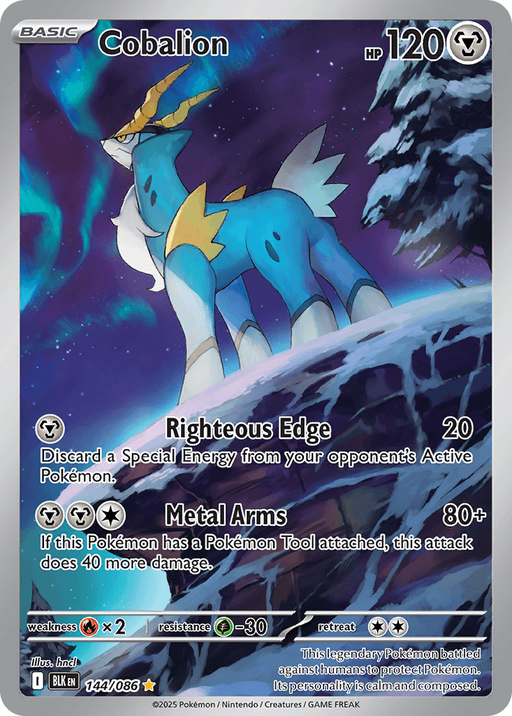 Cobalion - 144/086 — SV: Black Bolt Pokémon TCG card by hncl