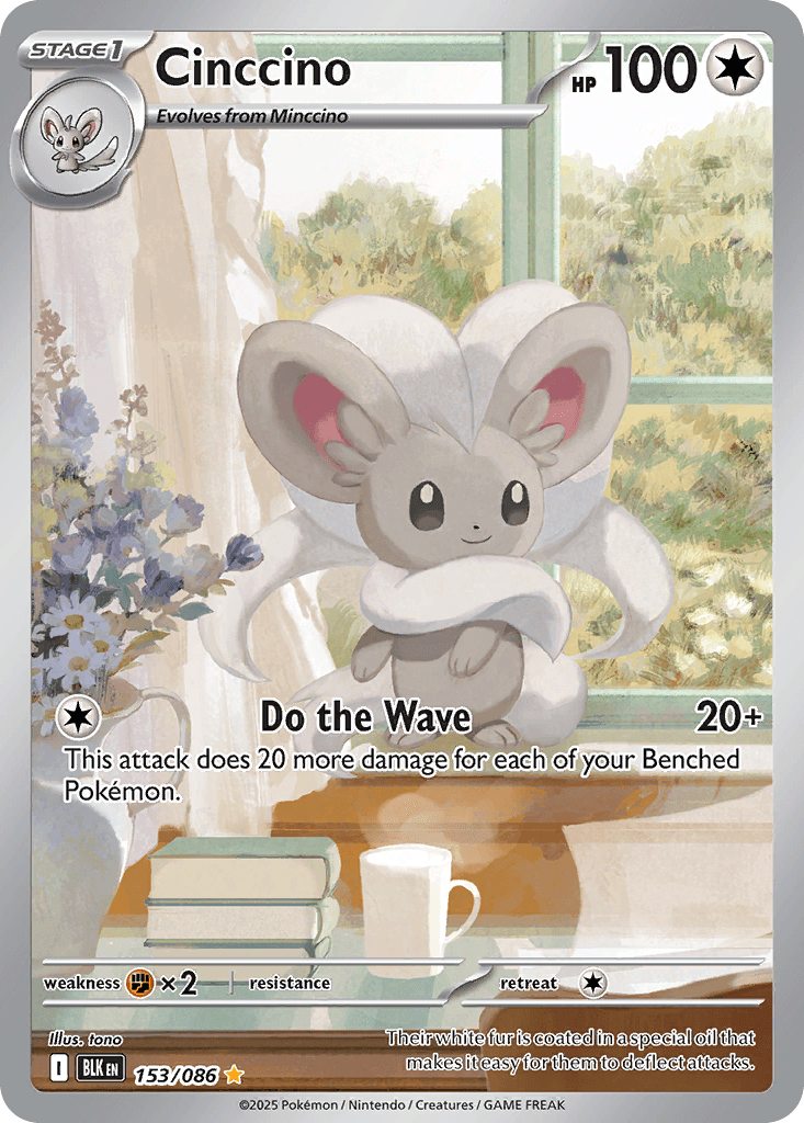 Cinccino - 153/086 — SV: Black Bolt Pokémon TCG card by tono