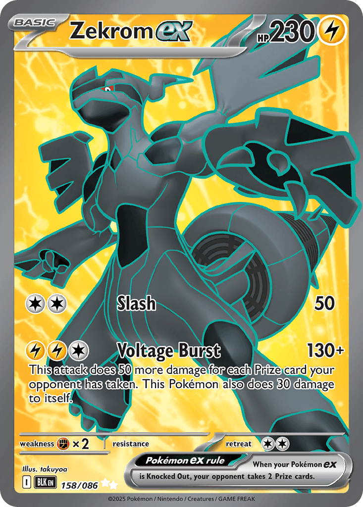 Zekrom ex - 158/086 — SV: Black Bolt Pokémon TCG card by takuyoa