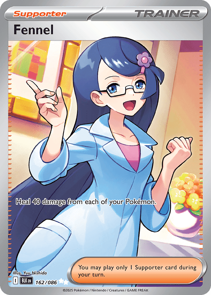 Fennel - 162/086 — SV: Black Bolt Pokémon TCG card by Yuu Nishida