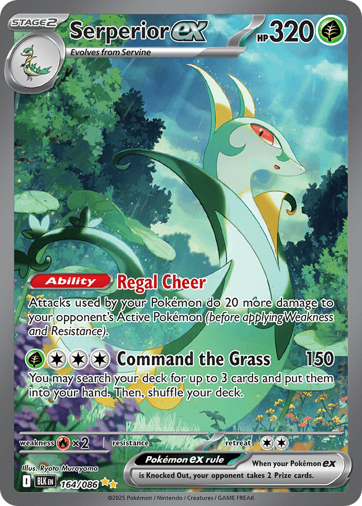 Serperior ex - 164/086 — SV: Black Bolt Pokémon TCG card by Ryota Murayama