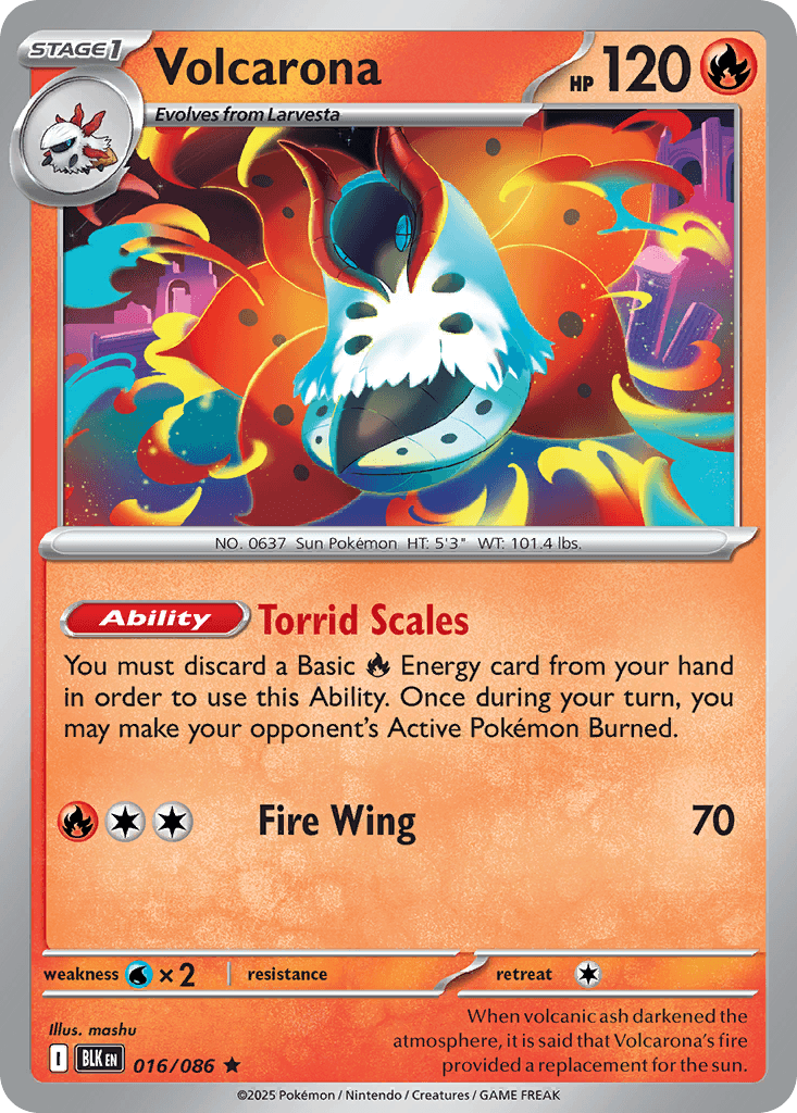 Volcarona — SV: Black Bolt Pokémon TCG card by mashu