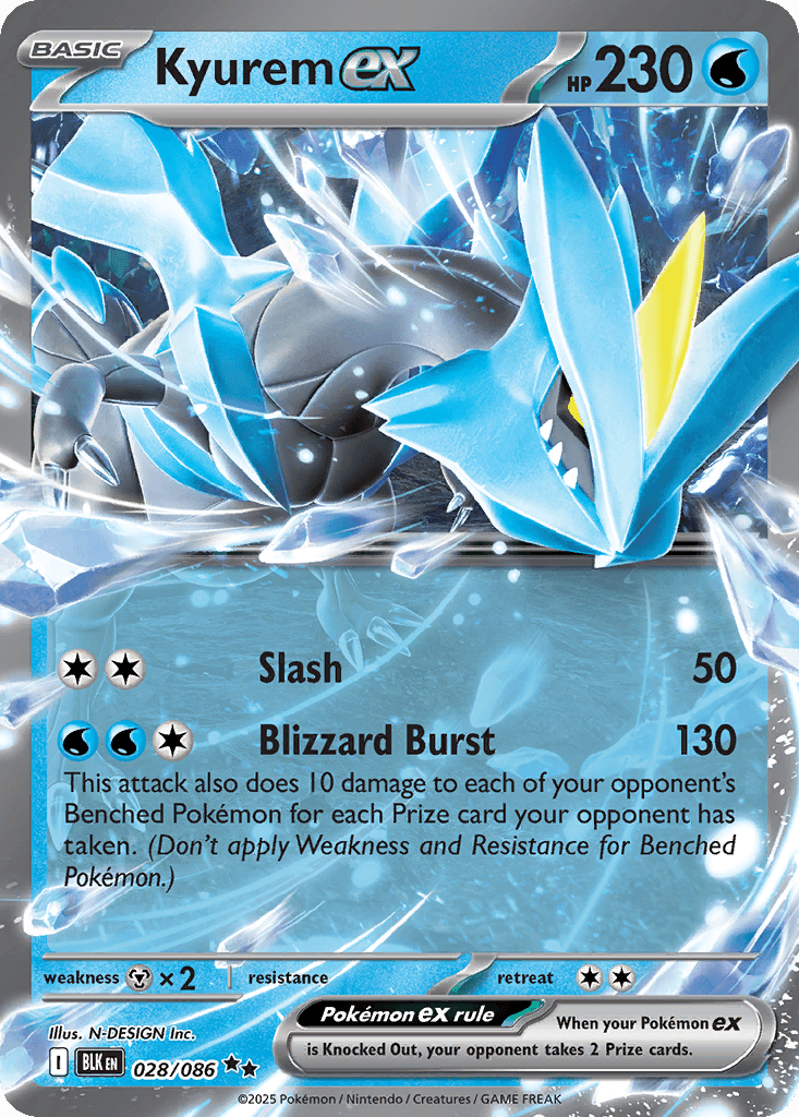 Kyurem ex — Prize Pack Series Cards Pokémon TCG card by N-DESIGN Inc.
