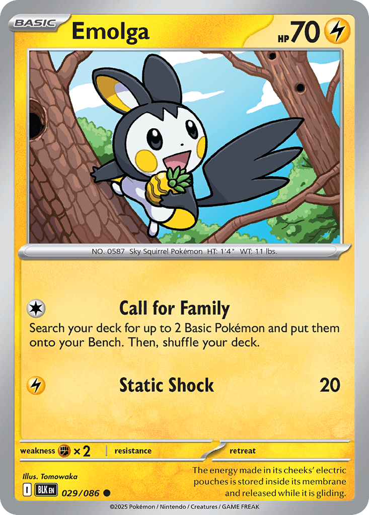 Emolga (Master Ball Pattern) — SV: Black Bolt