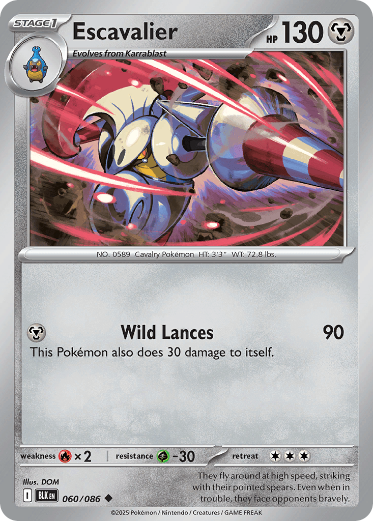Escavalier (Master Ball Pattern) — SV: Black Bolt Pokémon TCG card by DOM