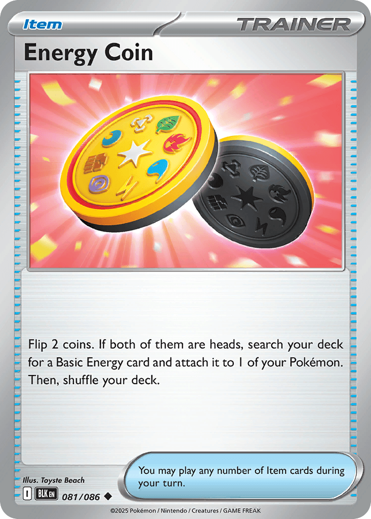 Energy Coin — SV: Black Bolt Pokémon TCG card by Toyste Beach