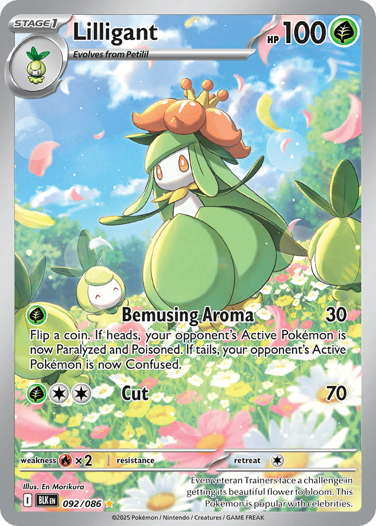 Lilligant - 092/086 — SV: Black Bolt Pokémon TCG card by En Morikura