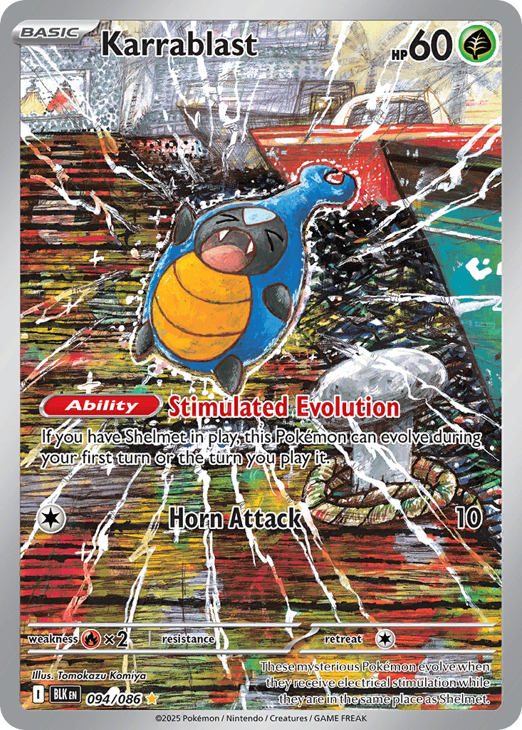 Karrablast - 094/086 — SV: Black Bolt Pokémon TCG card by Tomokazu Komiya