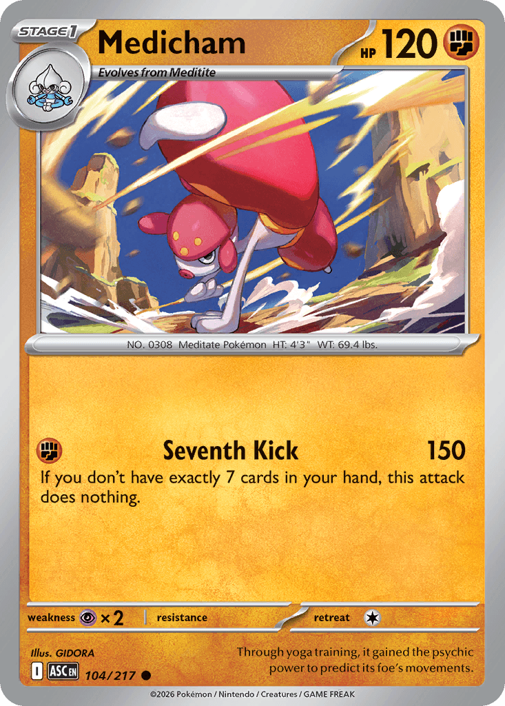 Medicham - 104/217 — ME: Ascended Heroes Pokémon TCG card by GIDORA