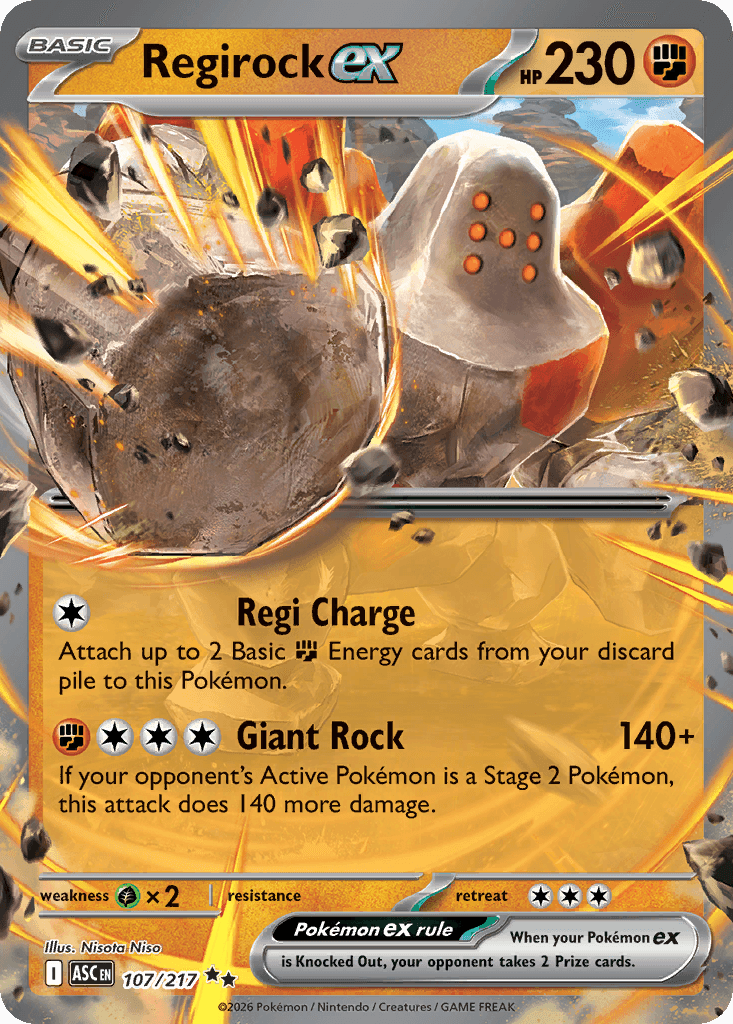 Regirock ex — ME: Ascended Heroes Pokémon TCG card by Nisota Niso