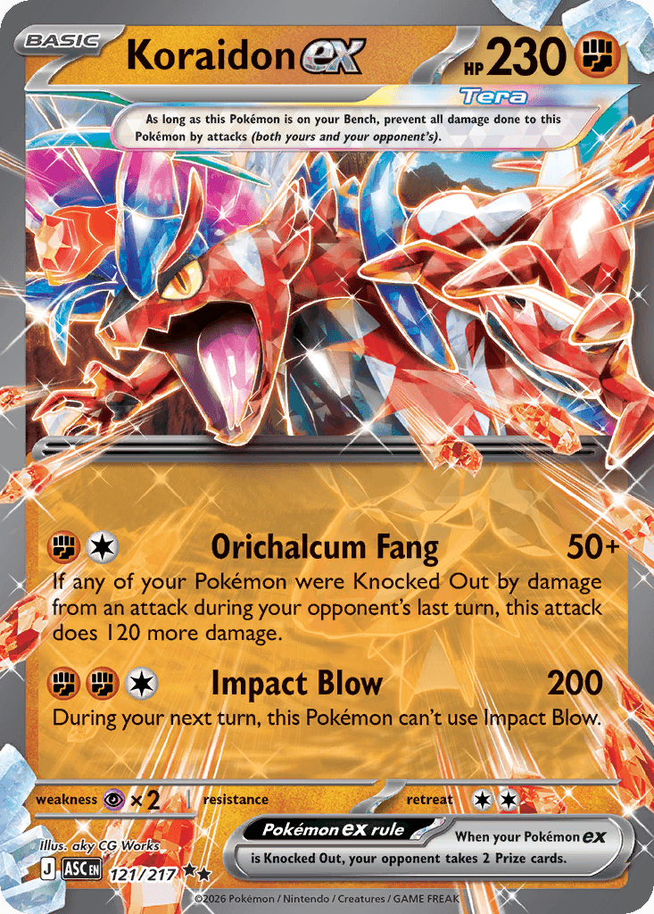 Koraidon ex — ME: Ascended Heroes Pokémon TCG card by aky CG Works