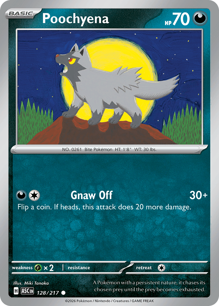 Poochyena (Dusk Ball) — ME: Ascended Heroes Pokémon TCG card by Miki Tanaka
