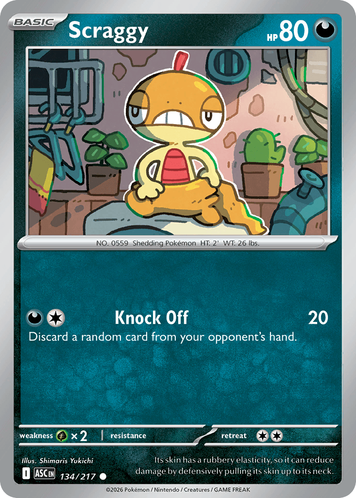 Scraggy (Quick Ball) — ME: Ascended Heroes Pokémon TCG card by Shimaris Yukichi