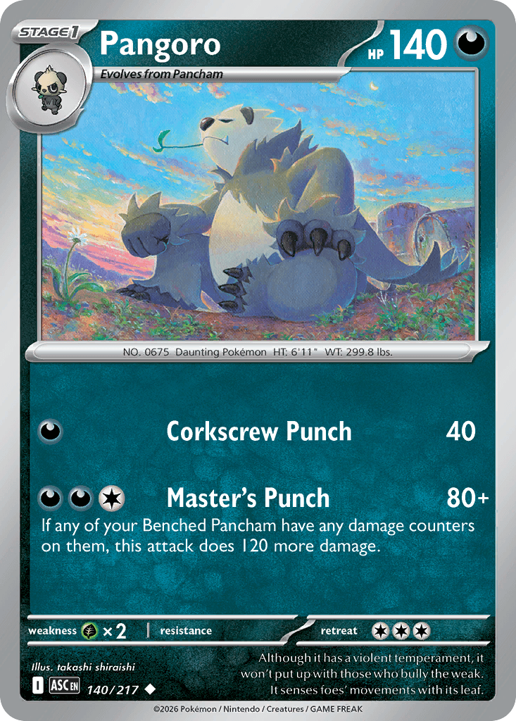 Pangoro (Love Ball) — ME: Ascended Heroes Pokémon TCG card by takashi shiraishi