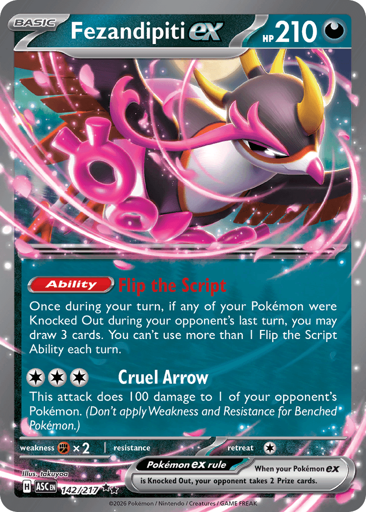 Fezandipiti ex - 142/217 — ME: Ascended Heroes Pokémon TCG card by takuyoa