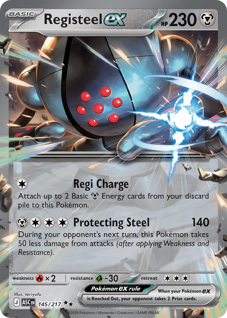 Registeel ex — ME: Ascended Heroes Pokémon TCG card by toriyufu