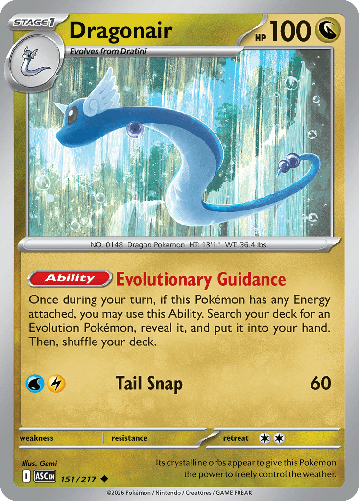 Dragonair (Energy Symbol Pattern) — ME: Ascended Heroes Pokémon TCG card by Gemi