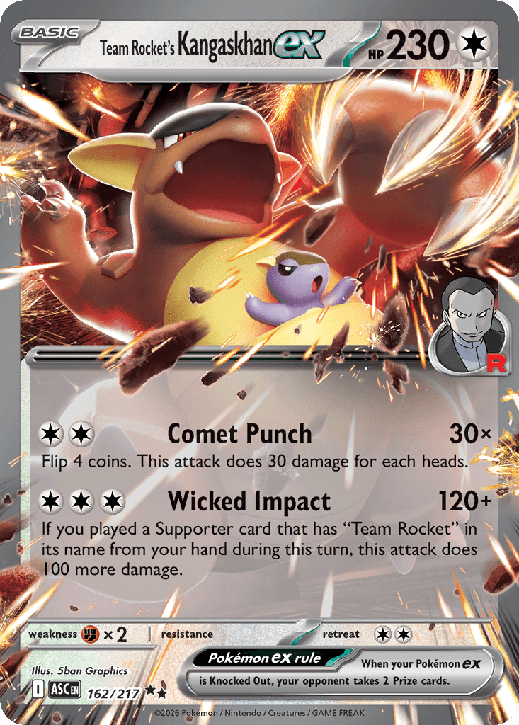 Team Rocket's Kangaskhan ex — ME: Ascended Heroes Pokémon TCG card by 5ban Graphics