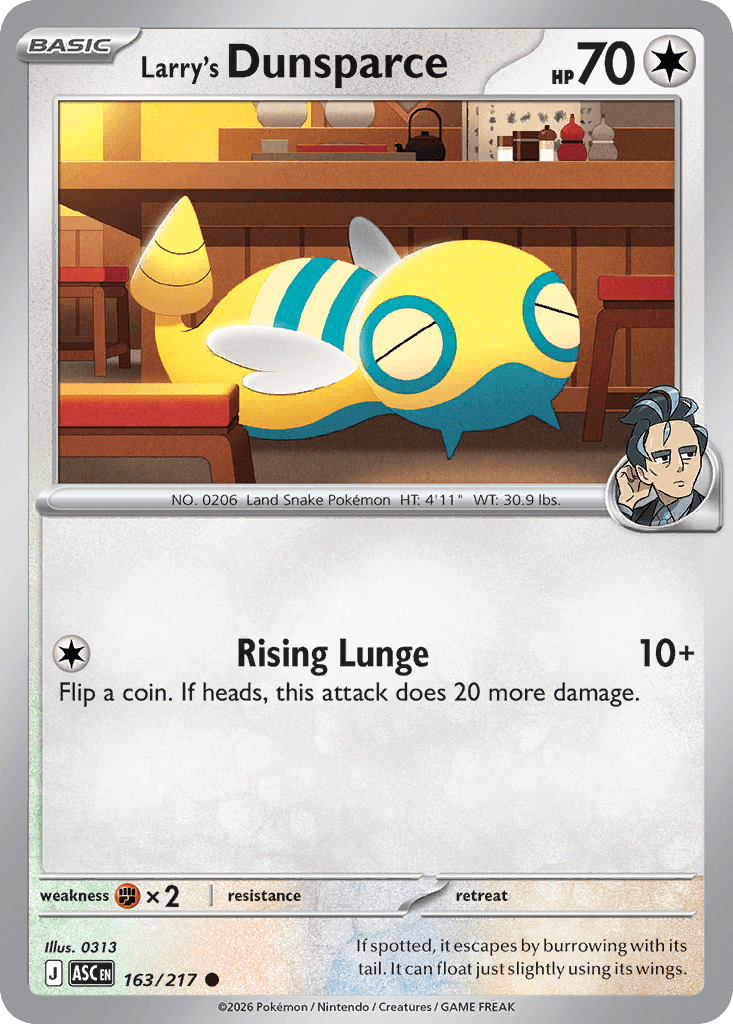 Larry's Dunsparce — ME: Ascended Heroes Pokémon TCG card by 0313