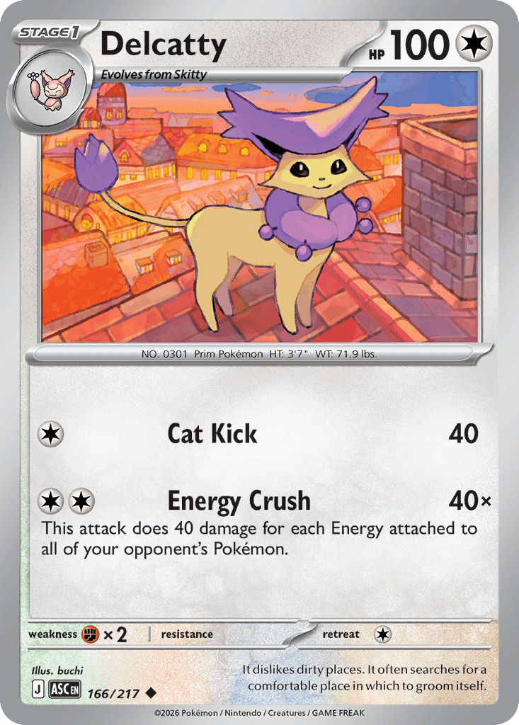 Delcatty (Love Ball) — ME: Ascended Heroes Pokémon TCG card by buchi