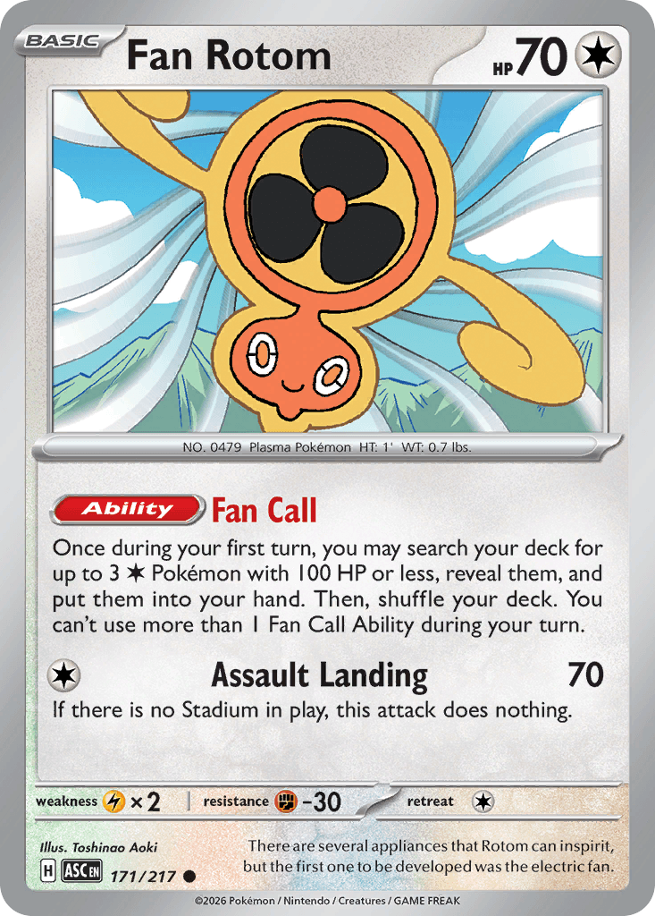 Fan Rotom - 171/217 — ME: Ascended Heroes Pokémon TCG card by Toshinao Aoki