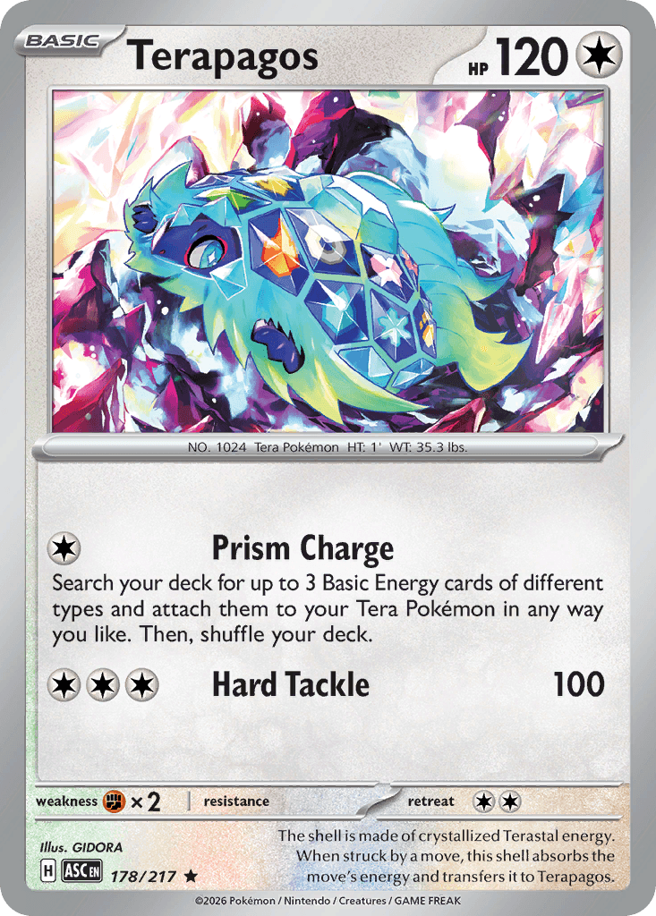 Terapagos (Energy Symbol Pattern) — ME: Ascended Heroes Pokémon TCG card by GIDORA