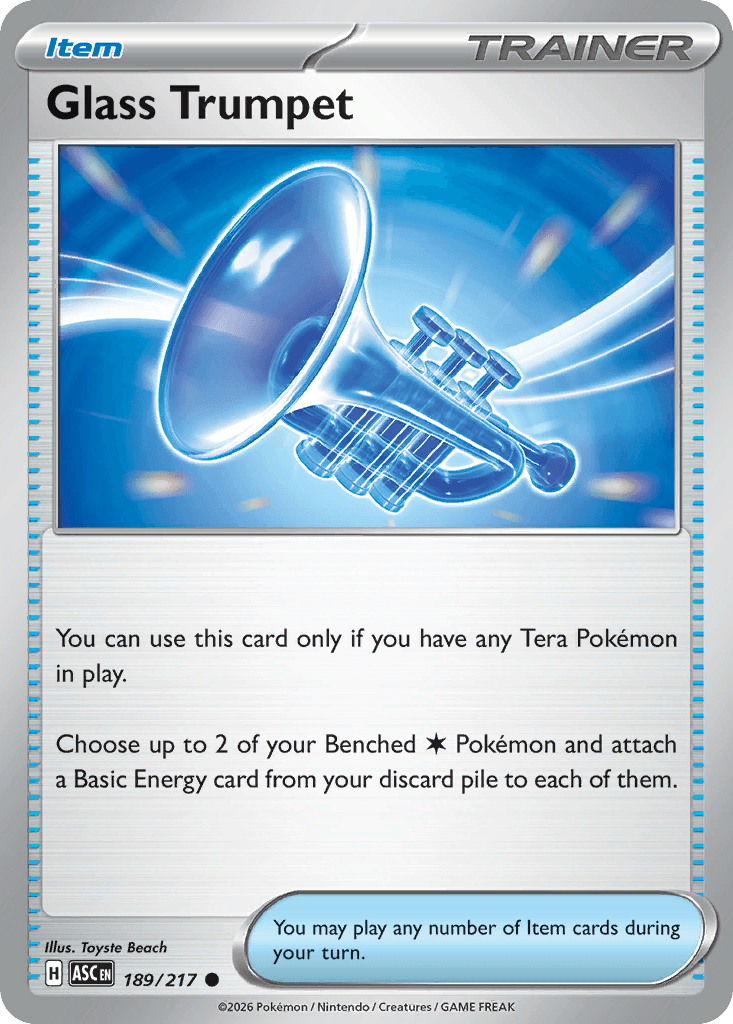 Glass Trumpet - 189/217 — ME: Ascended Heroes Pokémon TCG card by Toyste Beach