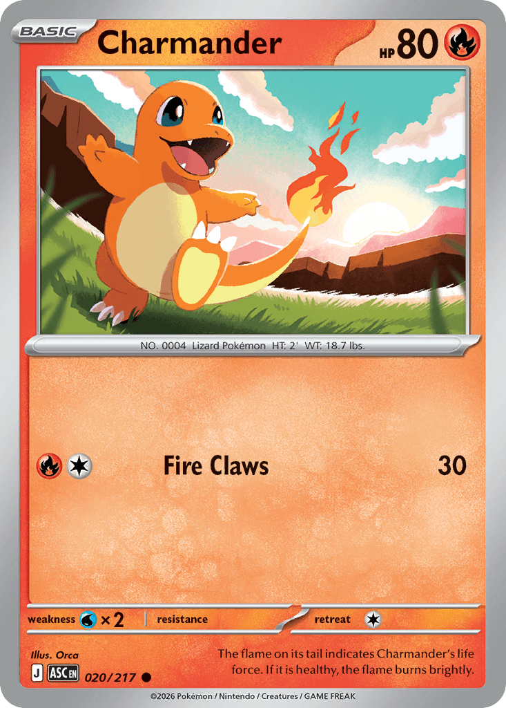 Charmander (Energy Symbol Pattern) — ME: Ascended Heroes Pokémon TCG card by Orca