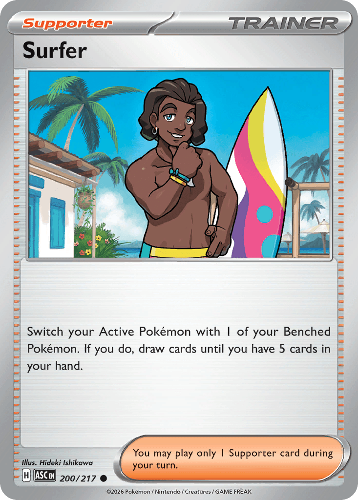 Surfer - 200/217 — ME: Ascended Heroes Pokémon TCG card by Hideki Ishikawa