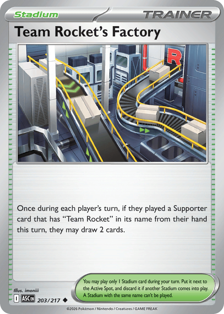 Team Rocket's Factory — ME: Ascended Heroes Pokémon TCG card by imoniii