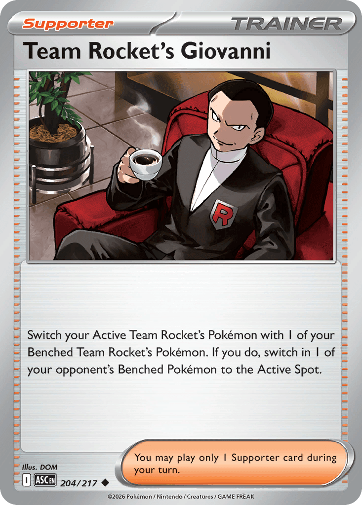 Team Rocket's Giovanni — ME: Ascended Heroes Pokémon TCG card by DOM