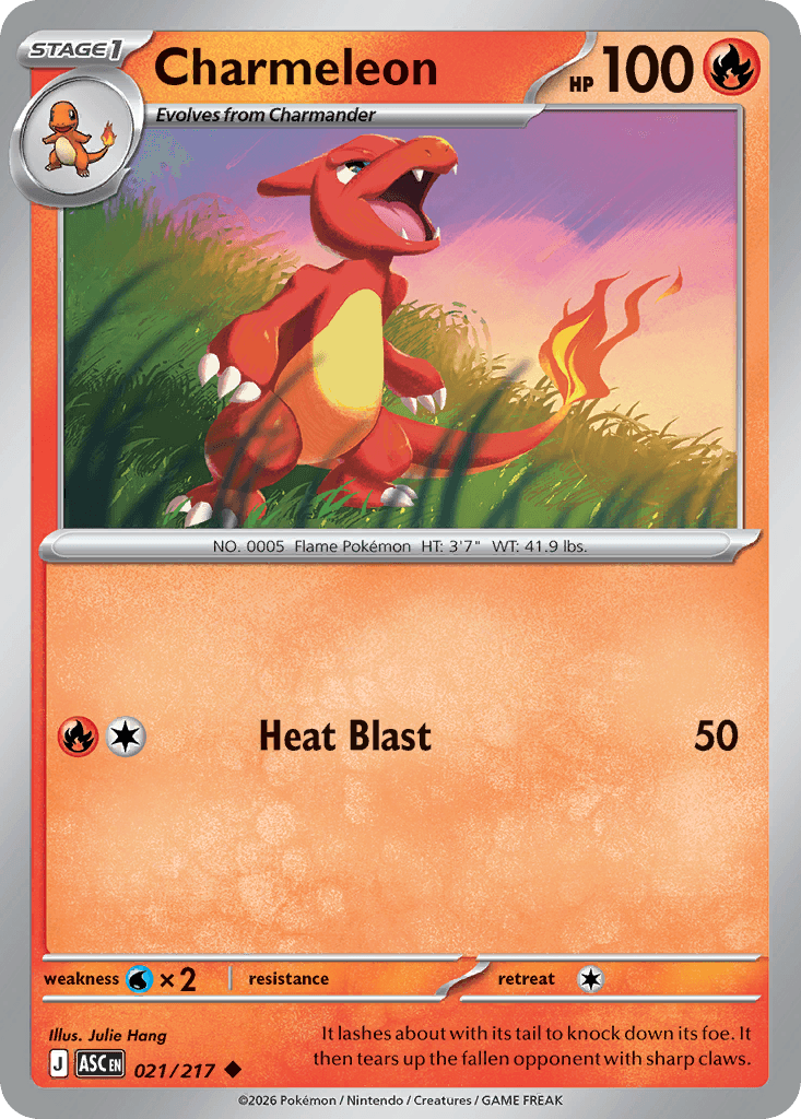 Charmeleon — ME: Ascended Heroes Pokémon TCG card by Julie Hang