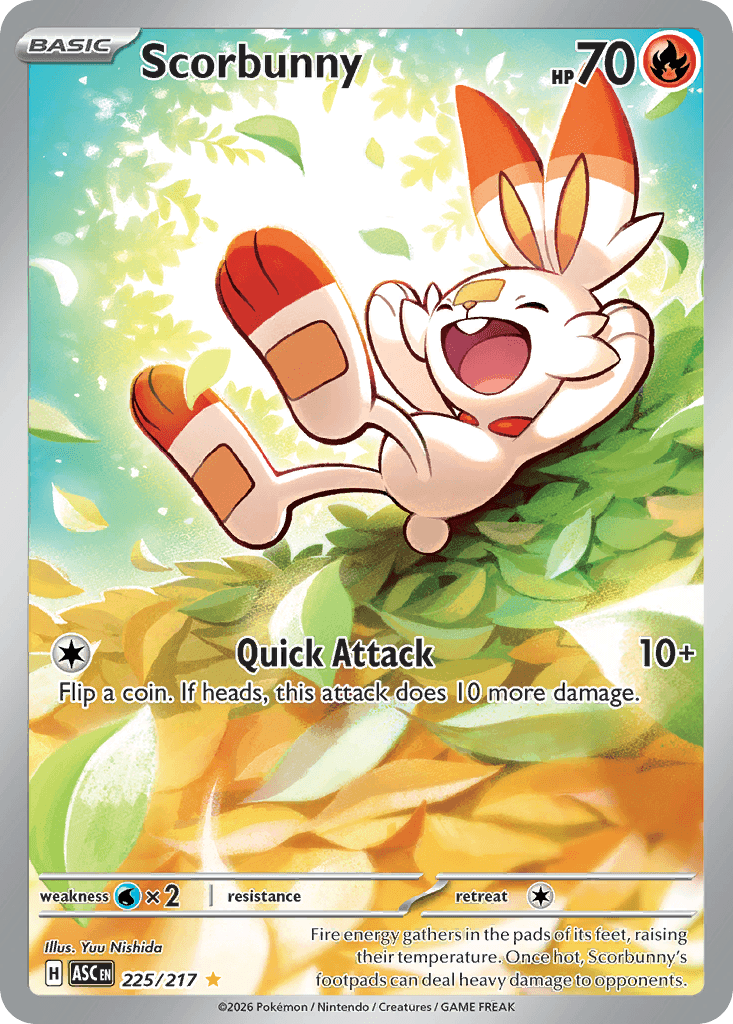Scorbunny - 225/217 — ME: Ascended Heroes Pokémon TCG card by Yuu Nishida
