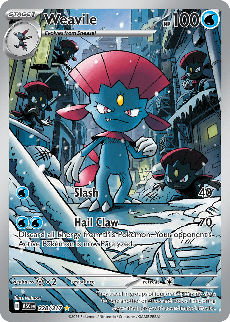 Weavile - 228/217 — ME: Ascended Heroes Pokémon TCG card by Uninori