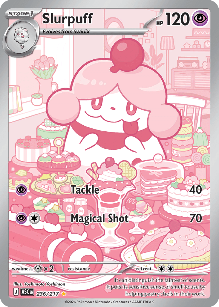 Slurpuff - 236/217 — ME: Ascended Heroes Pokémon TCG card by Yoshimoto Yoshimon