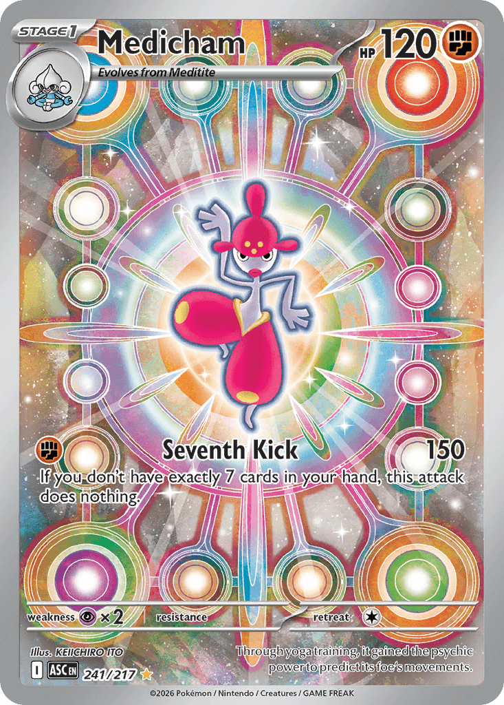 Medicham - 241/217 — ME: Ascended Heroes Pokémon TCG card by KEIICHIRO ITO