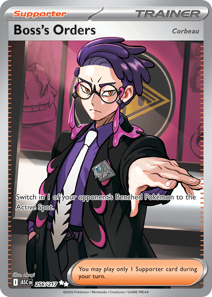 Boss's Orders [Corbeau] - 256/217 — ME: Ascended Heroes Pokémon TCG card by Corbeau