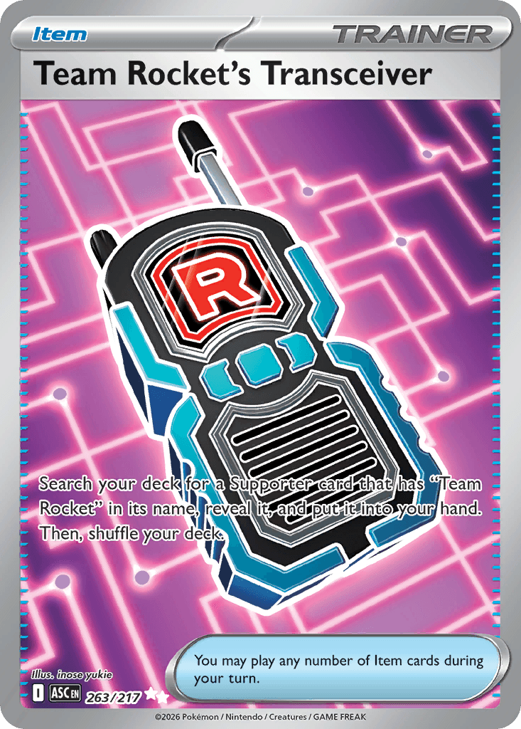 Team Rocket's Transceiver - 263/217 — ME: Ascended Heroes Pokémon TCG card by ccs. Ryo Ueda