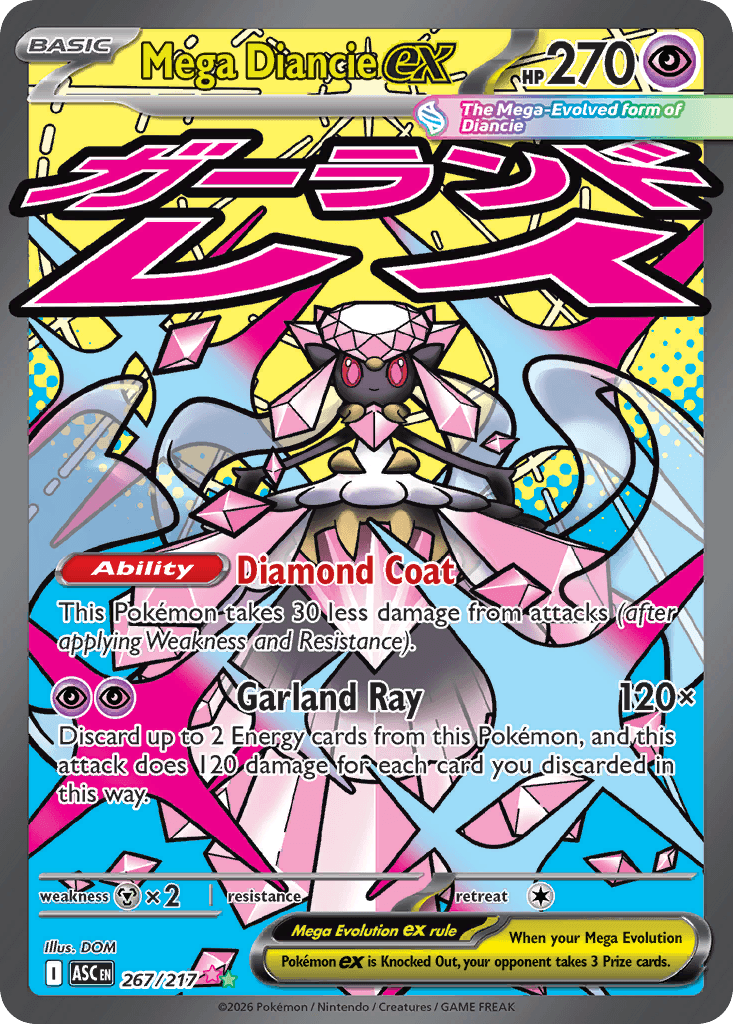 Mega Diancie ex - 267/217 — ME: Ascended Heroes Pokémon TCG card by DOM